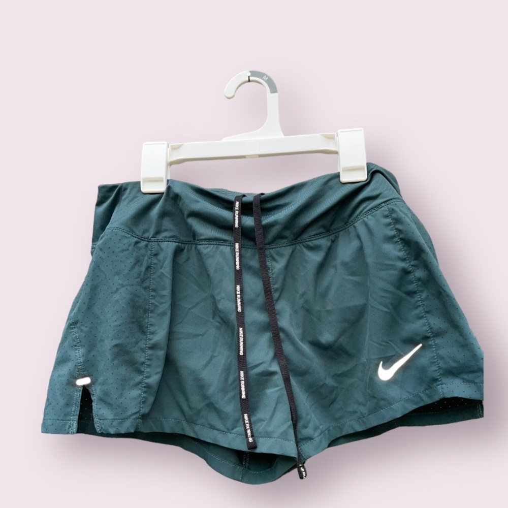 Nike Dri-Fit Running Shorts, Green, Size Medium